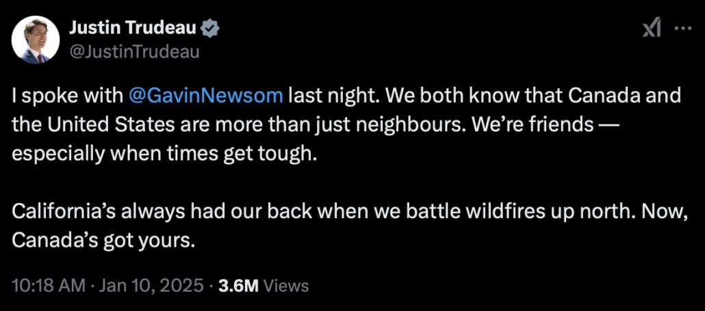 Justin Trudeau X post - Free Man and Woman
